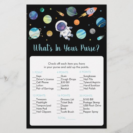 Papier L'astronaute spatiale Ce qui se passe dans votre s (Devant)