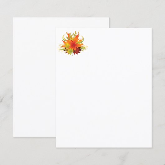 Papier L'automne part Thanksgiving (Devant / Derrière)