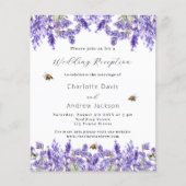 Papier Lavande d'aquarelle mariage invitation (Devant)