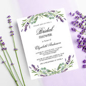 Papier Lavande de douche nuptiale violette invitation bud
