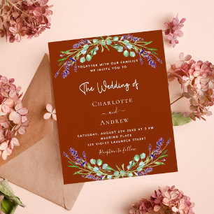 Papier Lavande de terre cuite fleurie verdure budget mari