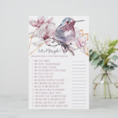 Papier Lavande et colibri d'or Jouons Mingle (Debout devant)