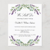 Papier Lavande fleurs violettes budget voeu renouvellemen (Devant)