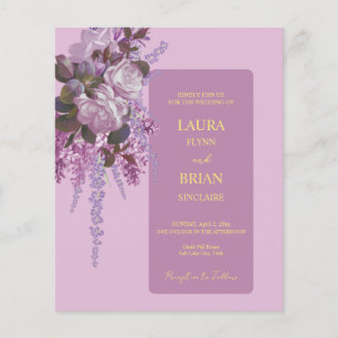 Papier Lavande, Lactées, Roses, Faire-part de mariage bud