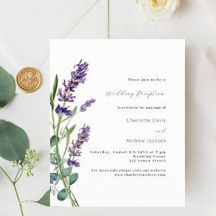 Papier Lavande verdure violet budget mariage réception