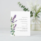 Papier Lavande verdure violet budget mariage réception (Debout devant)