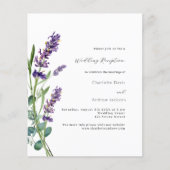 Papier Lavande verdure violet budget mariage réception (Devant)