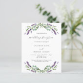 Papier Lavande verdure violet budget mariage réception (Debout devant)