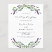 Papier Lavande verdure violet budget mariage réception (Devant)