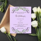 Papier Lavande violet faire-part de mariage à petit budge
