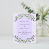 Papier Lavande violet floraux arc photo budget mariage (Debout devant)