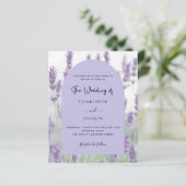 Papier Lavande violet floraux arc photo budget mariage (Debout devant)