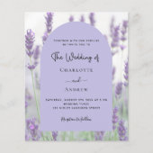 Papier Lavande violet floraux arc photo budget mariage (Devant)