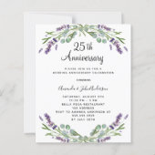Papier Lavender 25e anniversaire mariage invitation (Devant)