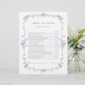 Papier Lavender 'Bride or Groom' Bridal Shower Game  (Debout devant)