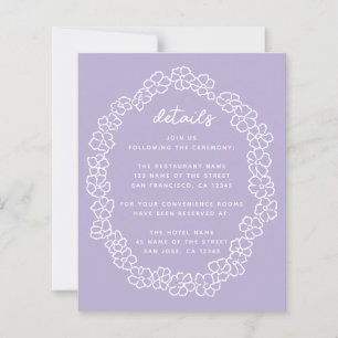 Papier Lavender Budget Floral Garland Détails du Mariage