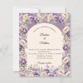 Papier Lavender champagne cream arch wedding invitation (Devant)