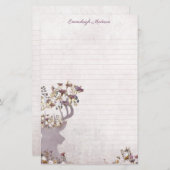 Papier Lavender Deer Dreamy Boho Chic Monogramme (Devant / Derrière)