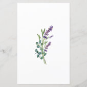 Papier Lavender Eucalyptus nuptiale Ce qui est sur votre (Dos)