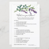 Papier Lavender Eucalyptus nuptiale Ce qui est sur votre (Devant / Derrière)