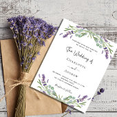 Papier Lavender eucalyptus QR mariage invitation budgétai