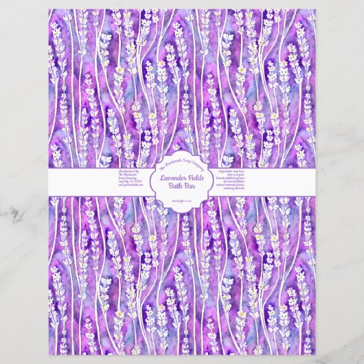 Papier Lavender Fields Enveloppe savon (Devant)