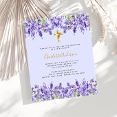 Papier Lavender fleurs budget Confirmation invitation