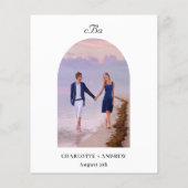 Papier Lavender floral arche photo monogramme budget mari (Dos)