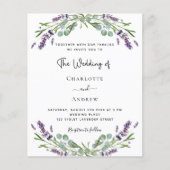 Papier Lavender floral arche photo monogramme budget mari (Devant)