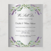 Papier Lavender florals argent budget voeu renouvellement (Devant)