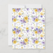 Papier Lavender Jaune Purple Faire-part de mariage Budget (Dos)