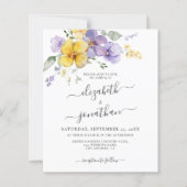 Papier Lavender Jaune Purple Faire-part de mariage Budget (Devant)