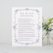 Papier Lavender 'Pass the Poem' Bridal Shower Game (Debout devant)