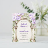 Papier Lavender rose arc floral nuptiale invitation Douch (Debout devant)
