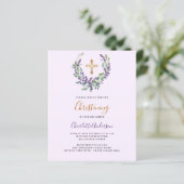 Papier Lavender violet fleuri fille budget Christine (Debout devant)