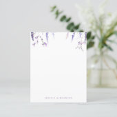 Papier Lavender Wildflowers Personalized Stationery (Debout devant)
