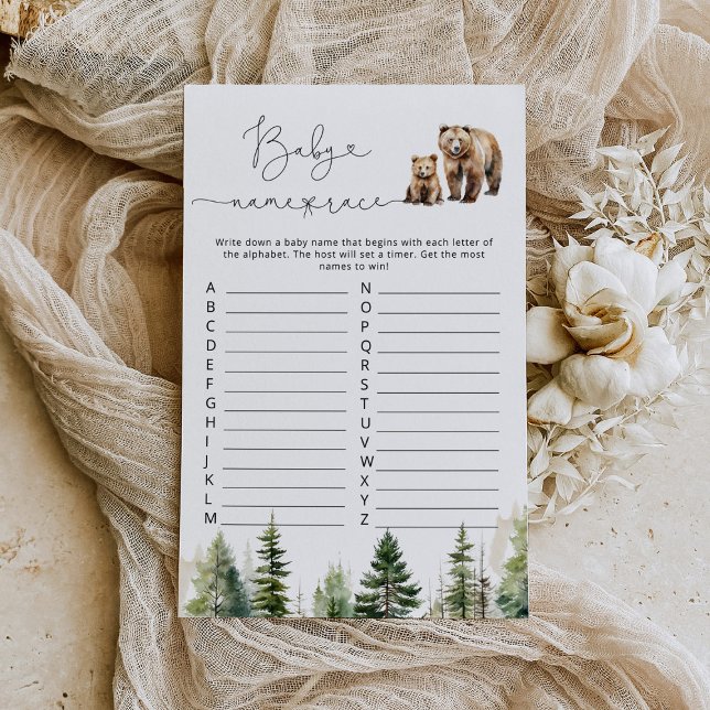 Papier L'aventure attend bébé nom course jeu de baby show (Créateur téléchargé)