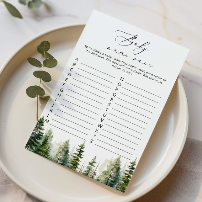 Papier L'aventure attend bébé nom course jeu de baby show (Créateur téléchargé)