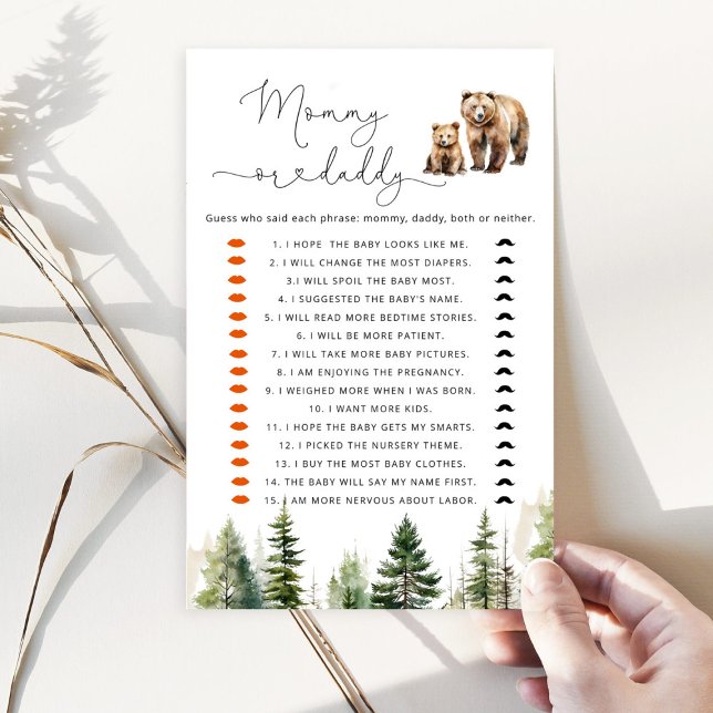 Papier L'aventure attend le jeu Who Said It Maman ou Papa (Créateur téléchargé)