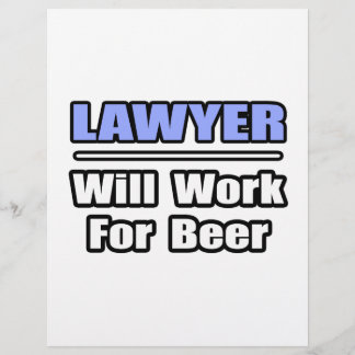 Papier L'Avocat... Travaillera Pour La Bière