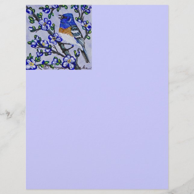 Papier Lazuli Bunting (Devant)