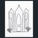 Papier LDS Salt Lake City<br><div class="desc">Simple main Drawn Salt Lake City UT Temple. Perfect pour those who love the SLC temple. La main drawn imparfaite,  alors make it great for kids !</div>