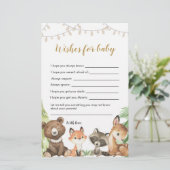 Papier Le Baby shower De Bois Souhaite Pour Bébé (Debout devant)