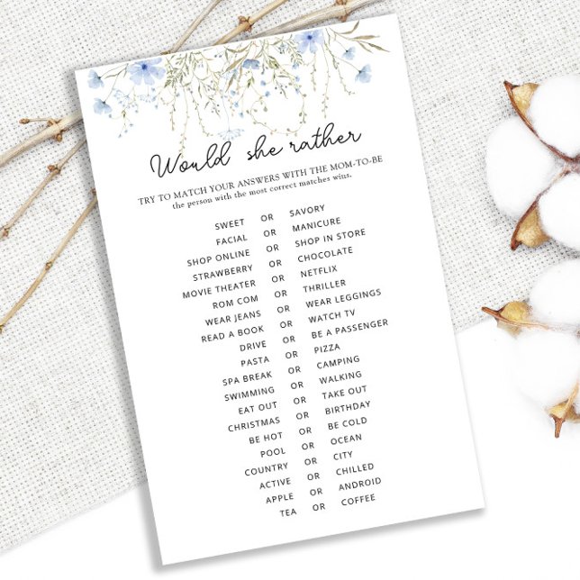 Papier Le Baby shower De Cornflower Bleu Plairait-Elle (Créateur téléchargé)