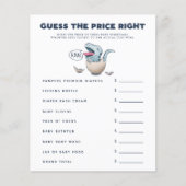 Papier Le Baby shower Dinosaur devine le prix droit (Devant)