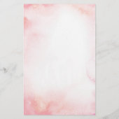 Papier Le Baby shower Floral Rose Vierge Trouve L'Invité (Dos)