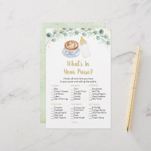 Papier Le bébé brasse du café ce qui est dans votre sac à