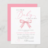 Papier Le bébé est sur le chemin Baby shower de la fille  (Devant / Derrière)