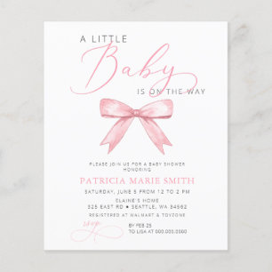 Papier Le bébé est sur le chemin Baby shower de la fille 