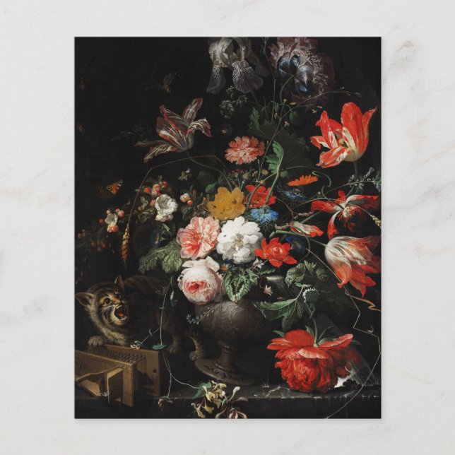 Papier Le Bouquet Renversé par Abraham Mignon (Devant)